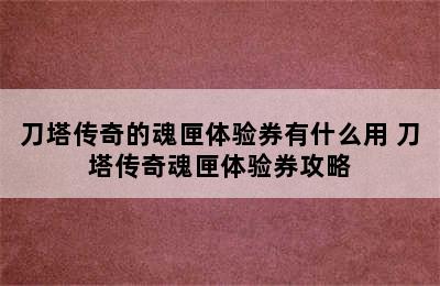 刀塔传奇的魂匣体验券有什么用 刀塔传奇魂匣体验券攻略